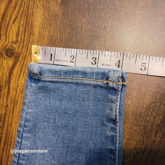 American Eagle Jeans 0 S Jegging Crop Super Hi Rise Medium Light Wash Denim - Picture 11 of 12